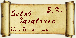 Selak Kasalović vizit kartica